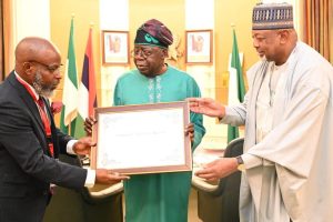 President Tinubu Receives Adenle, Winners of Global Award For Food and Peace 