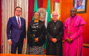 FIRST LADY ENGAGES FORMER ARCHBISHOP OF CANTERBURY ON INTERFAITH DIALOGUE&nbsp;